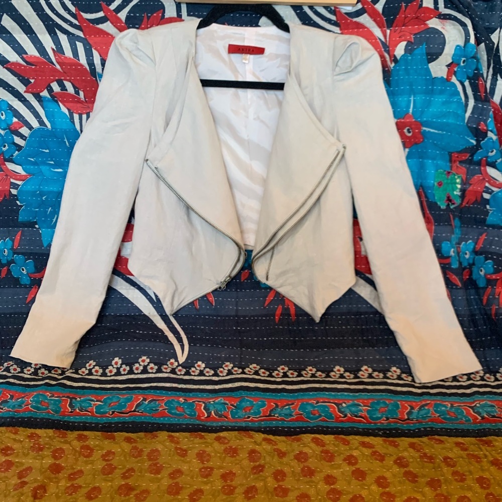 Akira Chicago Linen Jacket Blazer